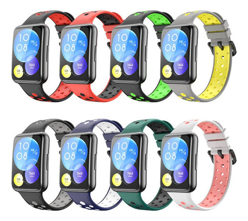 8 Correas De Reloj Sport Silicona For Huawei Watch Fit 2