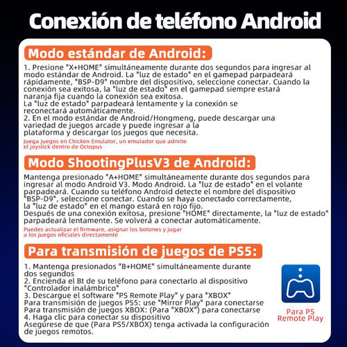 Control Joystick Inalámbrico Para Android Tableta Pc Mando