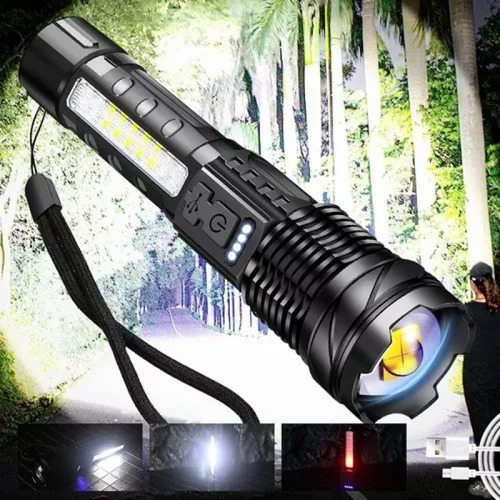 #linterna De Luz Forte Usb Recargable Al Aire Libre