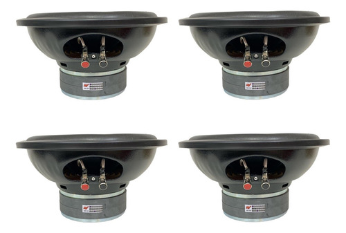 Kit 4 Subwoofers Power Vox 12'' Sw1200 Eco 600w Rms 4 Ohms