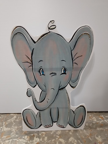 Elefantito Baby Figura Decorativa Coroplast Fiestas Eventos