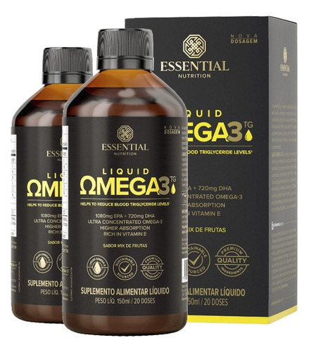 Kit Super Ômega-3 Tg Liquid (2x150ml) Essential Nutrition