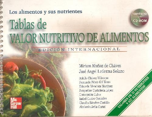 Libro Los Alimentos Y Sus Nutrientes. Tablas De Valor Nutrit