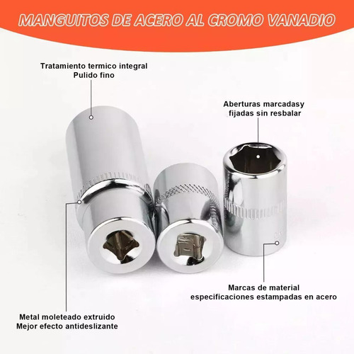 Juego Herramientas Mecánicas Dados Kit 46pcs