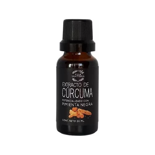 Extracto De Cúrcuma Con Pimienta Negra Villa Santerra 20ml Sabor Natural