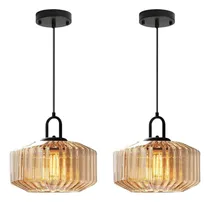 Comprar ''lámparas Colgantes Modernas Vidrio Ámbar Estilo Vintage''