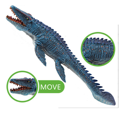 A A Juguete Realista Modelo Mosasaurus De 13 Piezas Con