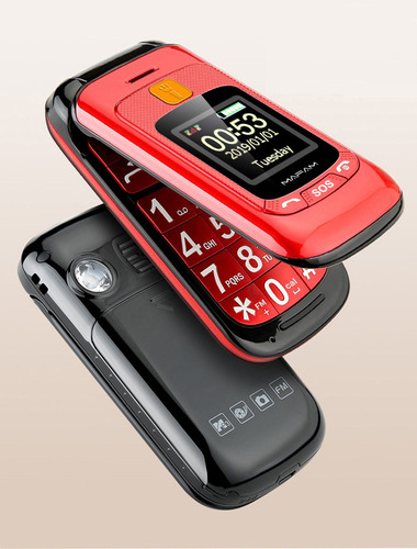 Flip Phone Marcación Rápida Botón Sos Modoespera Extra Largo