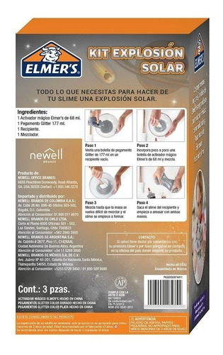 Kit Elmer´s Explosion Solar 2pegamentos Glitter 1 Activador