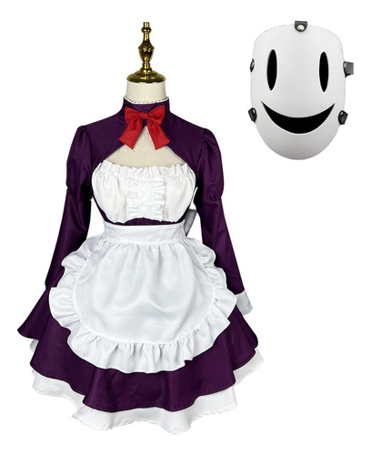 Traje Cosplay High-rise Invasion Disfraz Maid-fuku Kamen Uniforme Fiesta