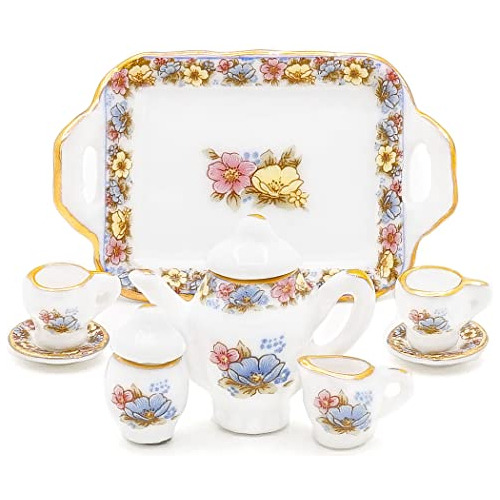 Uno Y Doce Miniatura 8pcs Taza De Porcelana Zaraza Juego De 