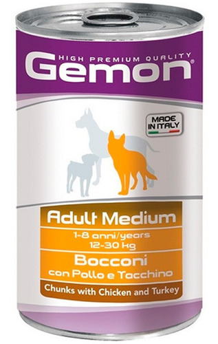 Imagen 5 de 7 de Alimento Humedo Perros Gemon High Premium Quality Pollo/pavo