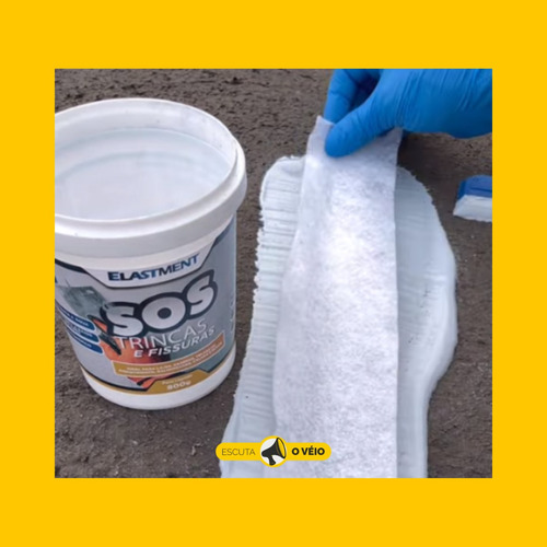 Sos Trincas Elastment Fita Líquida Tapa Trinca Branco 800g