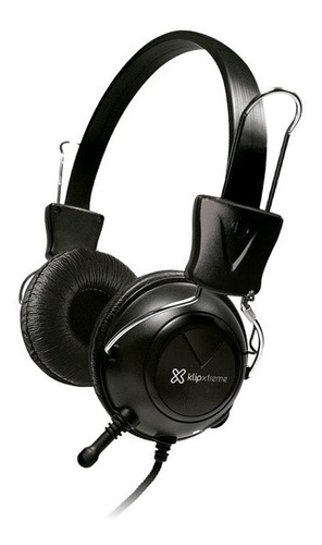 Imagen 1 de 6 de Auricular Klip Ksh-320 Vincha Cableado Micrófono Negro Nnet