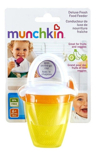 Alimentador Com Tampa P Legumes Laranja / Amarelo Munchkin ®