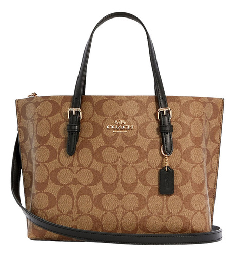 Bolsa Coach Original Mini Tote Mollie 25 In Signature Gold Acabado de los herrajes Dorado Color Dorado oscuro Color de la correa de hombro Negro Diseño de la tela Monograma