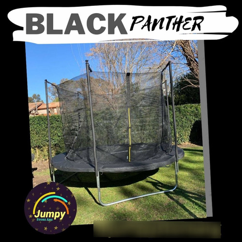 Cama Elástica Black Panther (negra) 3mts By Jumpystorearg