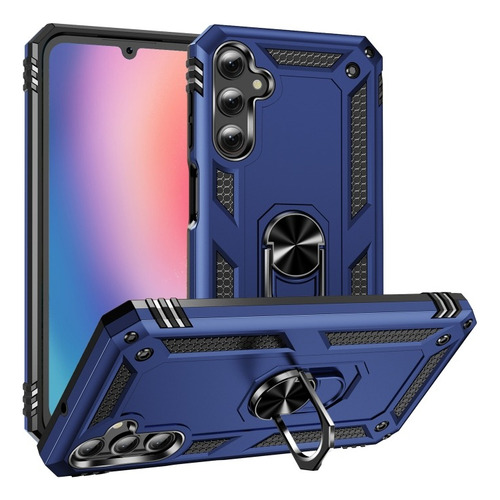 Funda Reforzada Con Anillo Para Modelos De Samsung Linea A Azul A52 / A52s 5g