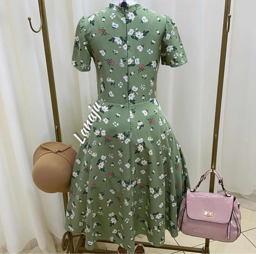 Imagem 8 de 8 de Vestido Ananda Modelo Midi Rodado
