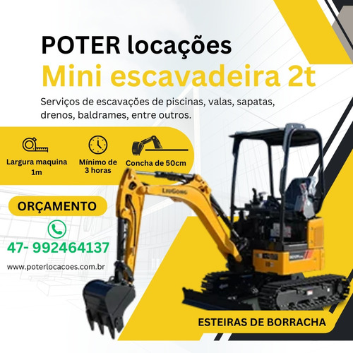 Serviço De Mini Escavadeira Em Joinville E Região 