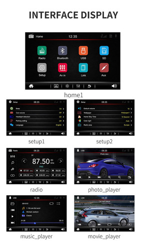 Radio De Coche De 2 Pulgadas, Receptor Estéreo Mp5, Radio De