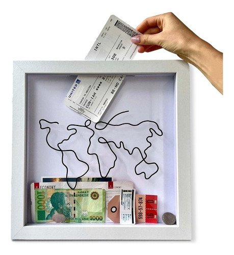 Caja Archivo Aventura Travel Shadow Box Ticket Shadow Box