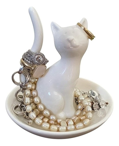 Plato De Joyería Con Soporte Para Anillos De Gato Evelots, O