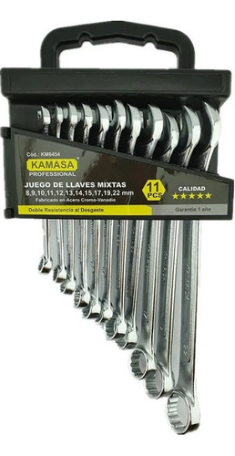 Set Kit Juego De Llaves Punta-corona 11 Piezas Kamasa Km6454