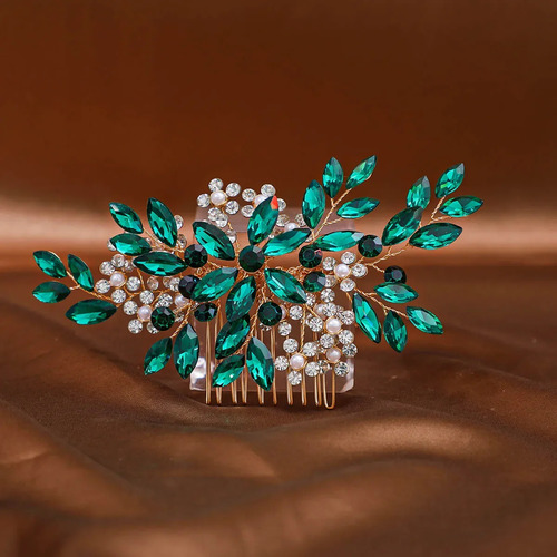 Diadema De Perlas Hecha A Mano Con Forma De Peineta De Estil