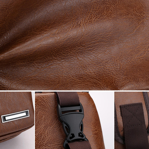 Clm Bolso Cruzado Para Hombre Con Cremallera Y Carga Usb