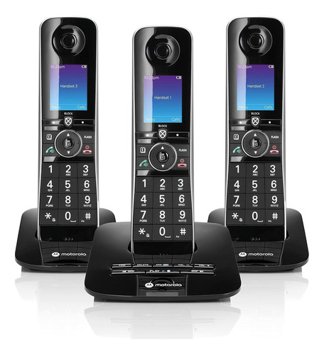 Motorola Voice D8713 Telefone S/fio Com 3 Aparelhos Digitais