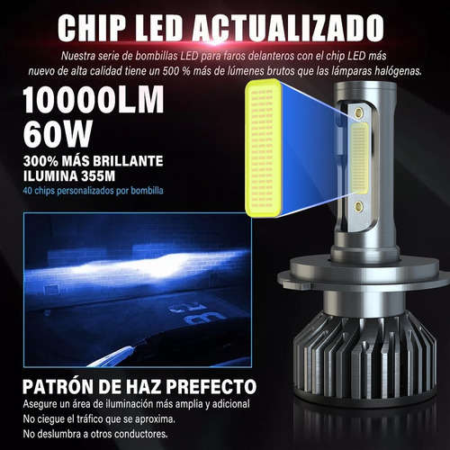 Qr1 Kit De Faros Delanteros Led H4 Para Suzuki Celerio