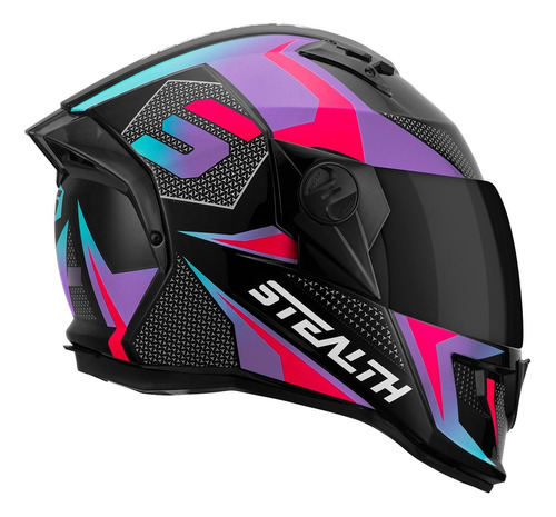 Capacete Fechado Esportivo Stealth Concept Viseira Fumê