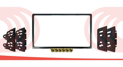Imagem 4 de 10 de Moldura De Painel 2 Din Multimidia Dvd Mp5 Palio Strada Idea Siena 2005 2006 2007 2008 2009 2010 2011 2012 Preto