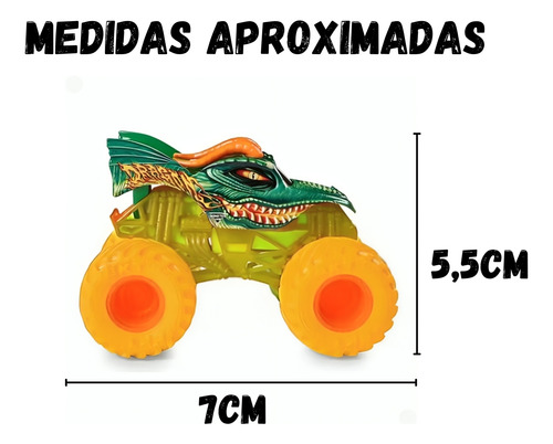 Monster Jam Dragão Verde Com Rodas Laranja 3343 - Sunny