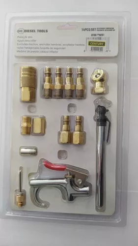 Kit de accesorios de compresor de aire 14 piezas, Jikkolumlukka