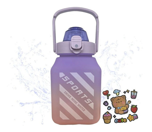 Botella Agua Bote Envase Cantimplora Deportiva Correa 1.5 L