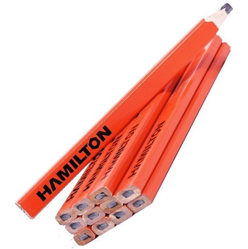Imagen 1 de 9 de Lapiz Carpintero Profesional Blister X 12 Unid Hamilton Lcb