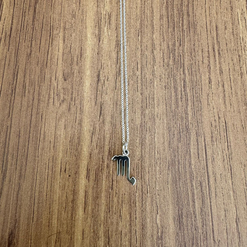 Collar Dije Zodiaco Plata .925 De 45 Cm Mujer Hombre Agálea Color Escorpio