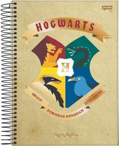 Caderno Spells&charms Harry Potter 10 Matérias Escolar Escol