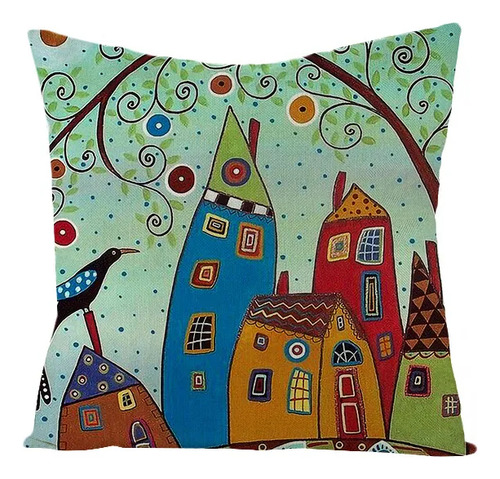 6 Fundas De Cojín, Estampado Medieval Retro, 45 X 45 Cm
