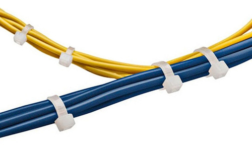 Abrazadera flexible de poliamida de 15 cm, blanca, con 1000 piezas