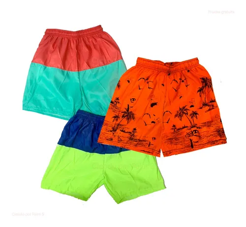 Short De Ba o Microfibra Estampado Talles 4 Al 16 Pack X6