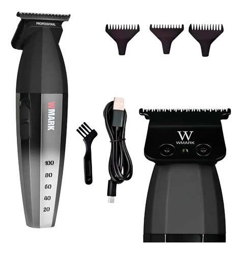 Wmark Trimmer Patillera Inalambrica Pelo Silver Ng-325 3c