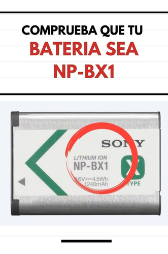 Imagen 2 de 2 de Cargador De Bateria Sony Bx1 Para Hx300/ Rx1 /wx300
