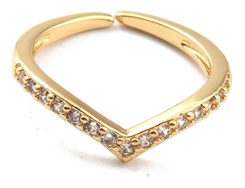Imagen 1 de 1 de Anillos Midi Ring Ajustable Baño Oro 18k Mujer Dama
