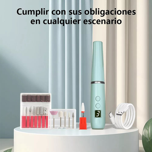 Pulidor Esmeril Taladro De Uñas Eléctrico Recargable