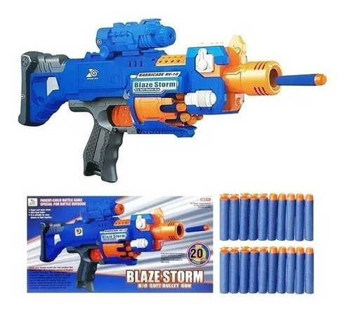 Pistola De 20 Dardos Grande Blaze Storm Ref 7006