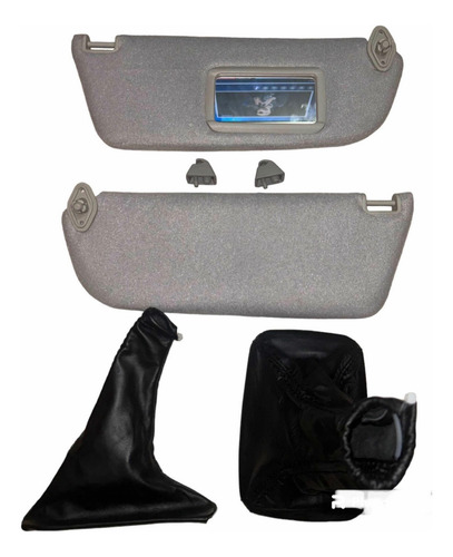 Par De Viseras Con Soportes, Fundas En Piel Con Base Chevy