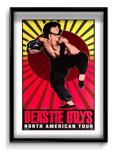 Cuadro Beastie Boys N A Tour 35x50 (marco+lámina+vidrio)